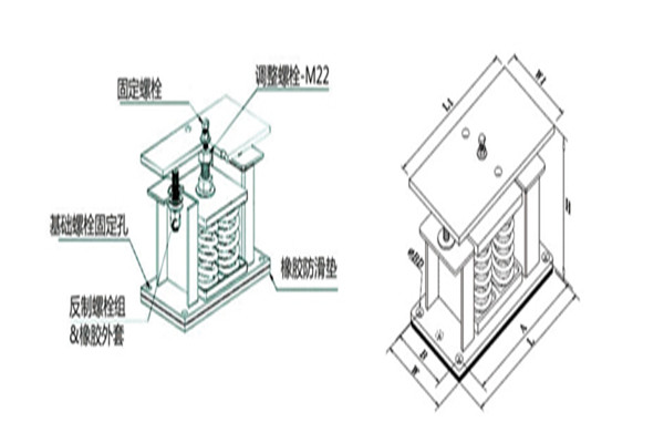 冷水机组ZTF-4-2000阻尼弹簧减震器