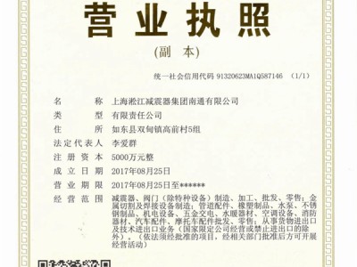 上海淞江减震器集团南通有限公司营业执照